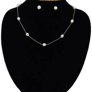 9 Moti Pearl Set - In Finest Hand Picked Oval White Pearls