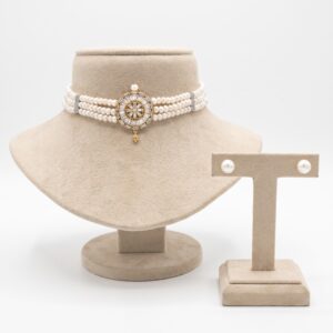 3 Lines Exclusive Choker Studded In Intricately Cut American Diamonds