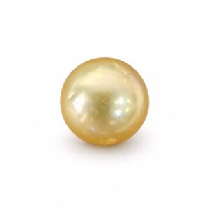 4.06 carat golden South Sea pearl, 8.1mm round, AA quality, natural undyed colour - Pure Pearls